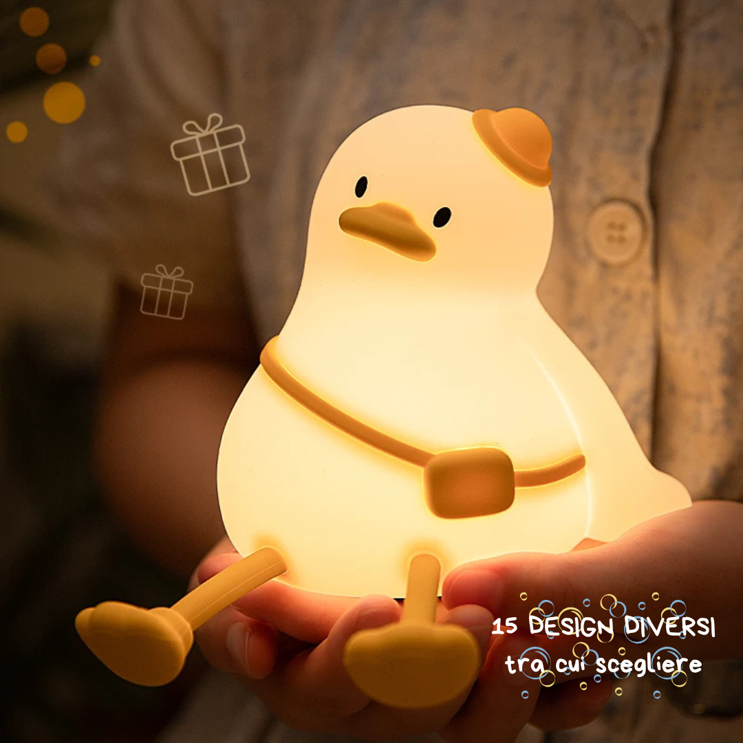 Lampada a Forma di Animale – Luce Notturna LED Kawaii - Paperella