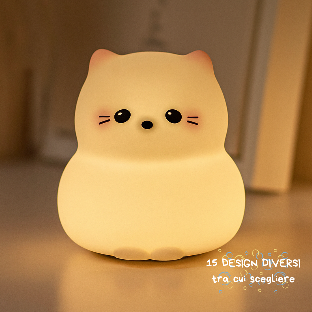 Lampada a Forma di Animale – Luce Notturna LED Kawaii - Gattino