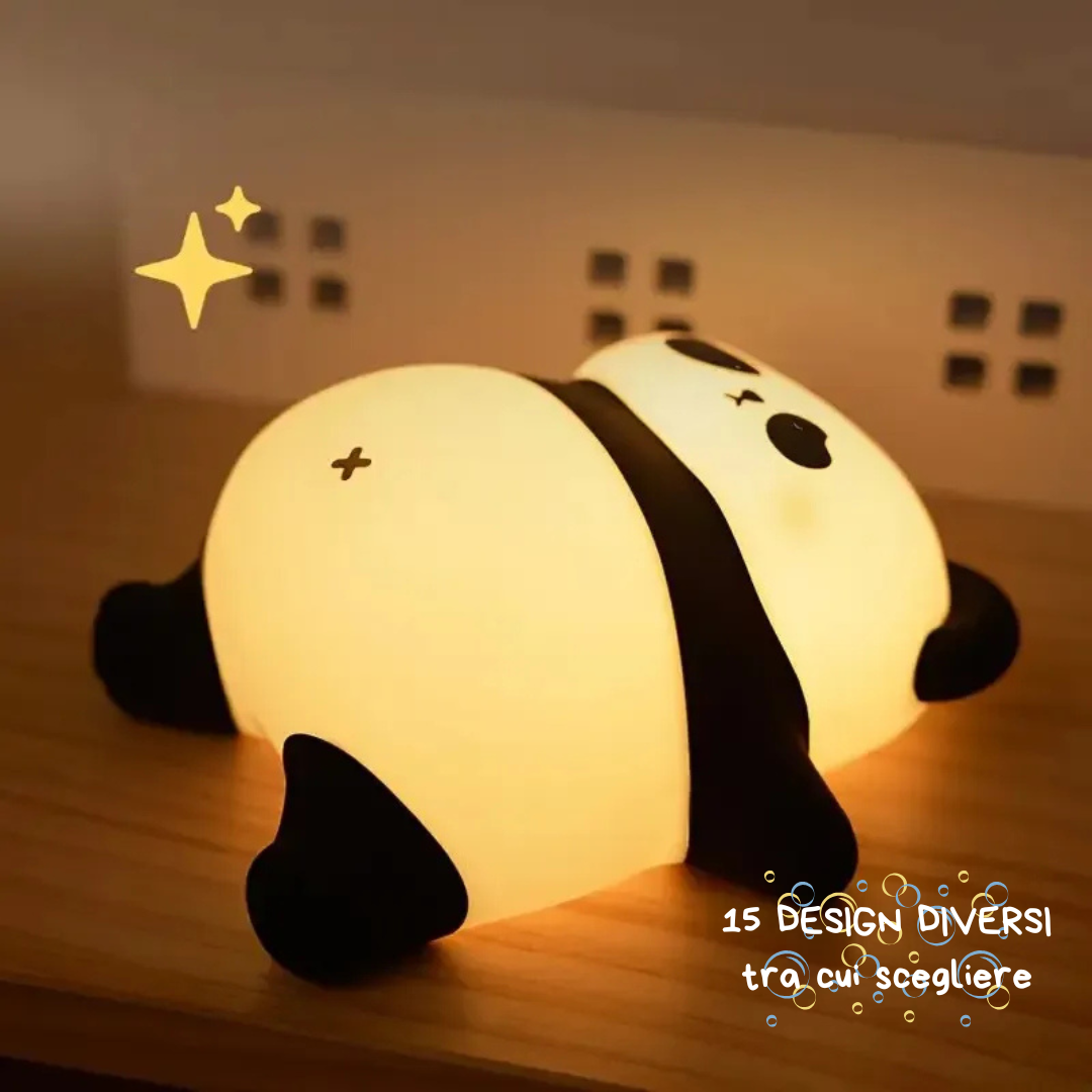 Lampada a Forma di Animale – Luce Notturna LED Kawaii - Panda esausto